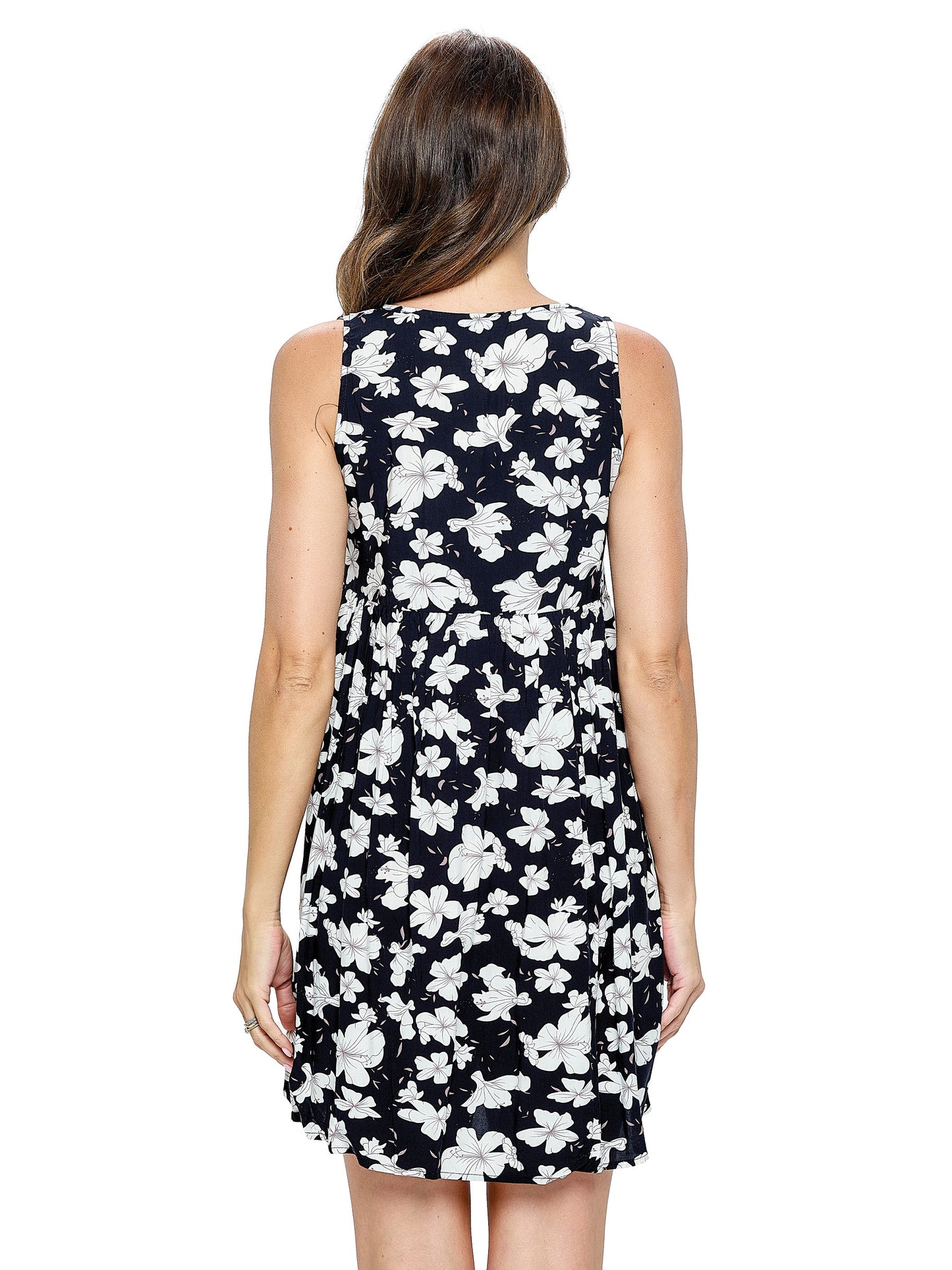 Dress Floral Print With Pockets