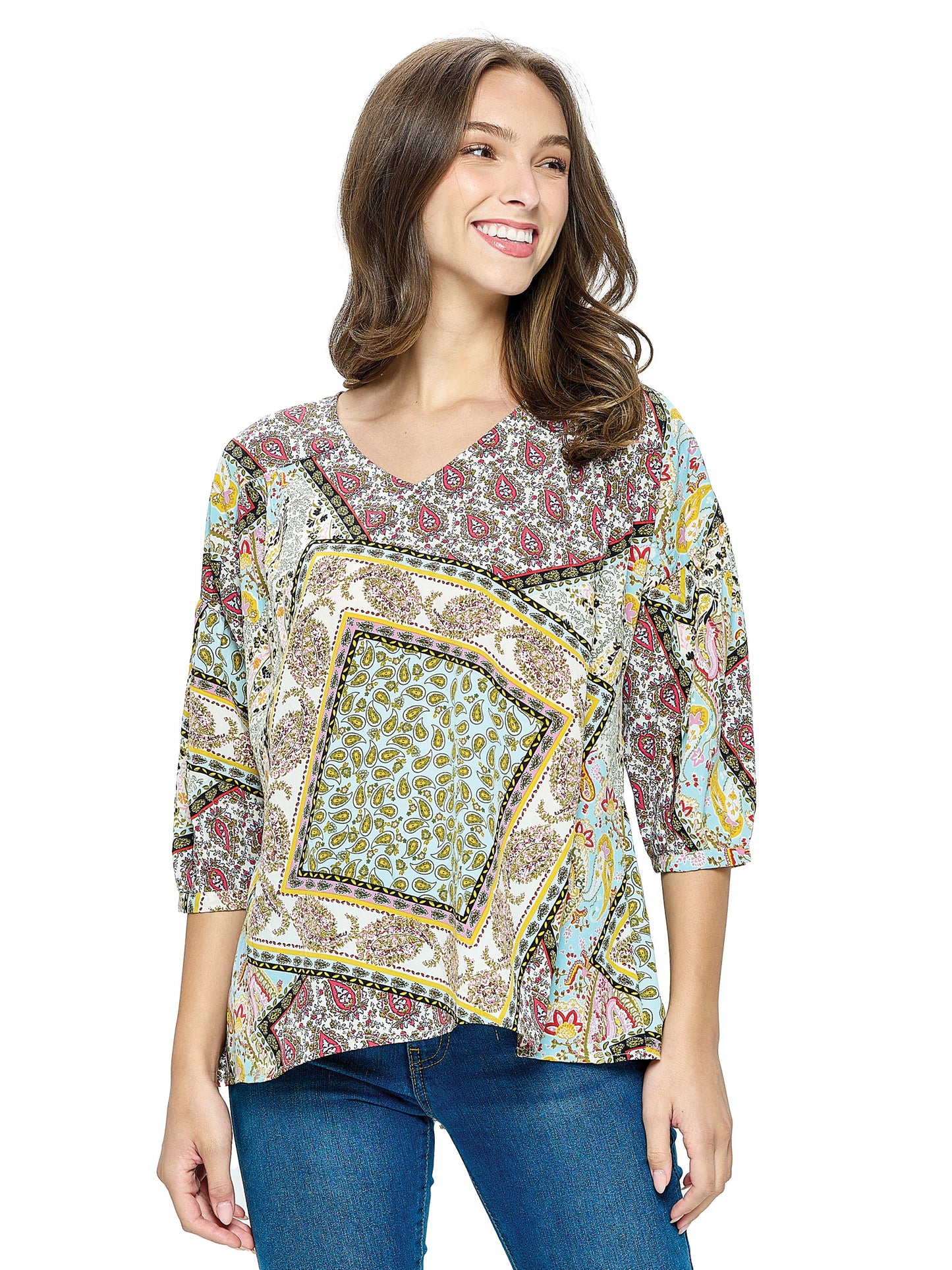 Blouse Patchwork Print Pattern