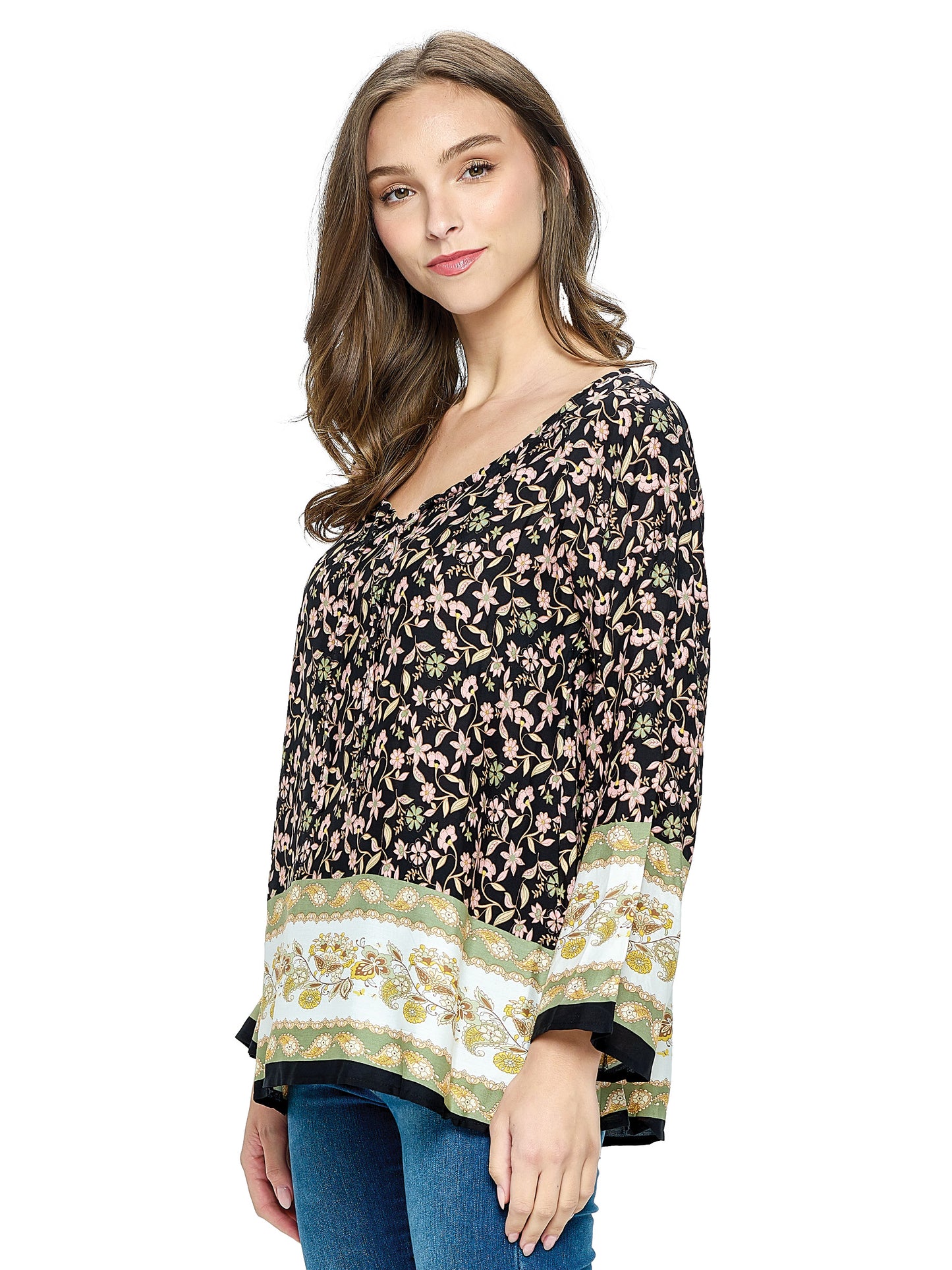 Top Floral Boho Easy Fit