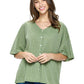 Blouse Button Up Ribbed Oversized