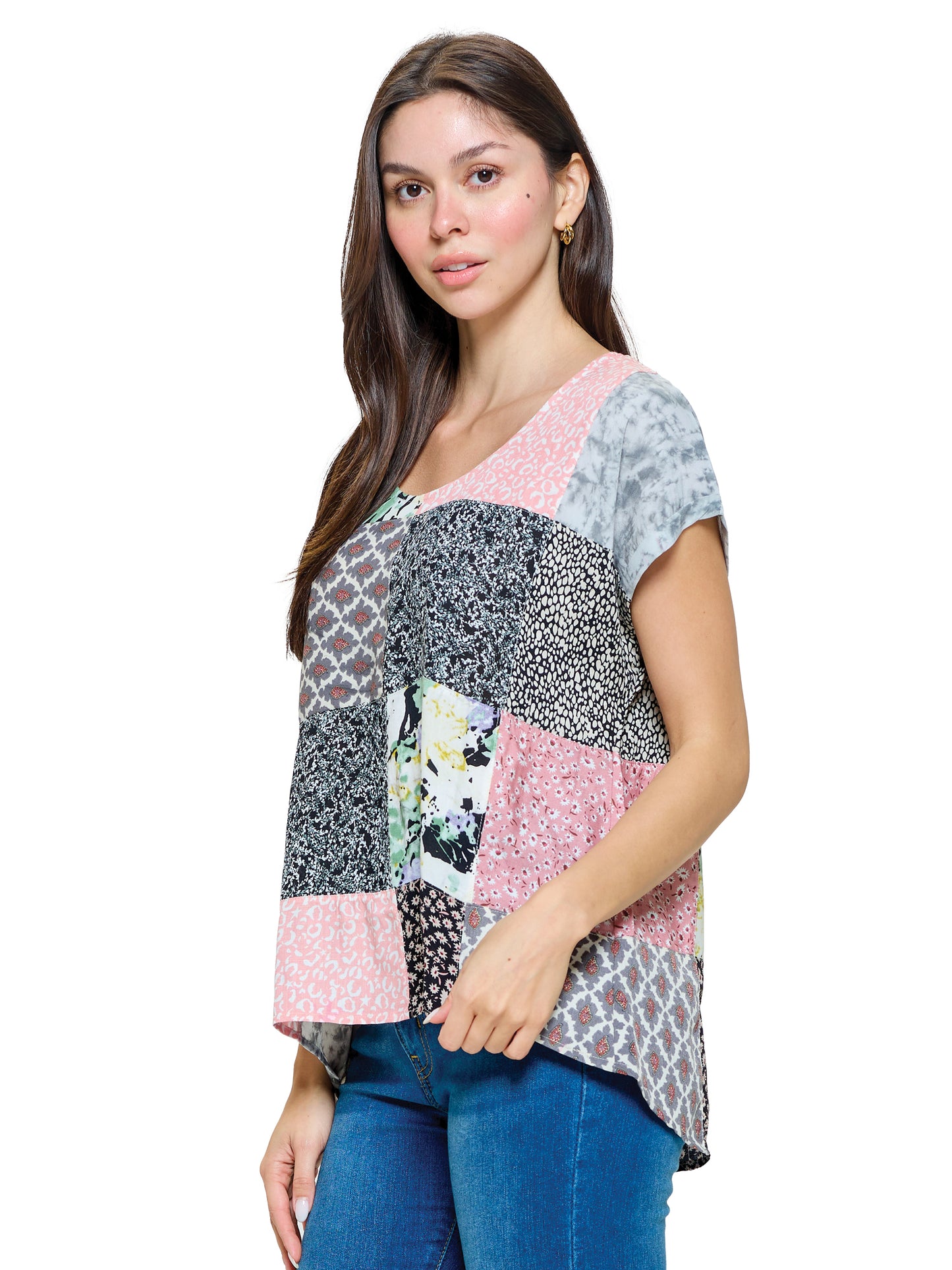 Top Patchwork Multicolor