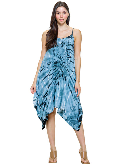 Midi Dress Spiral Tie Dye