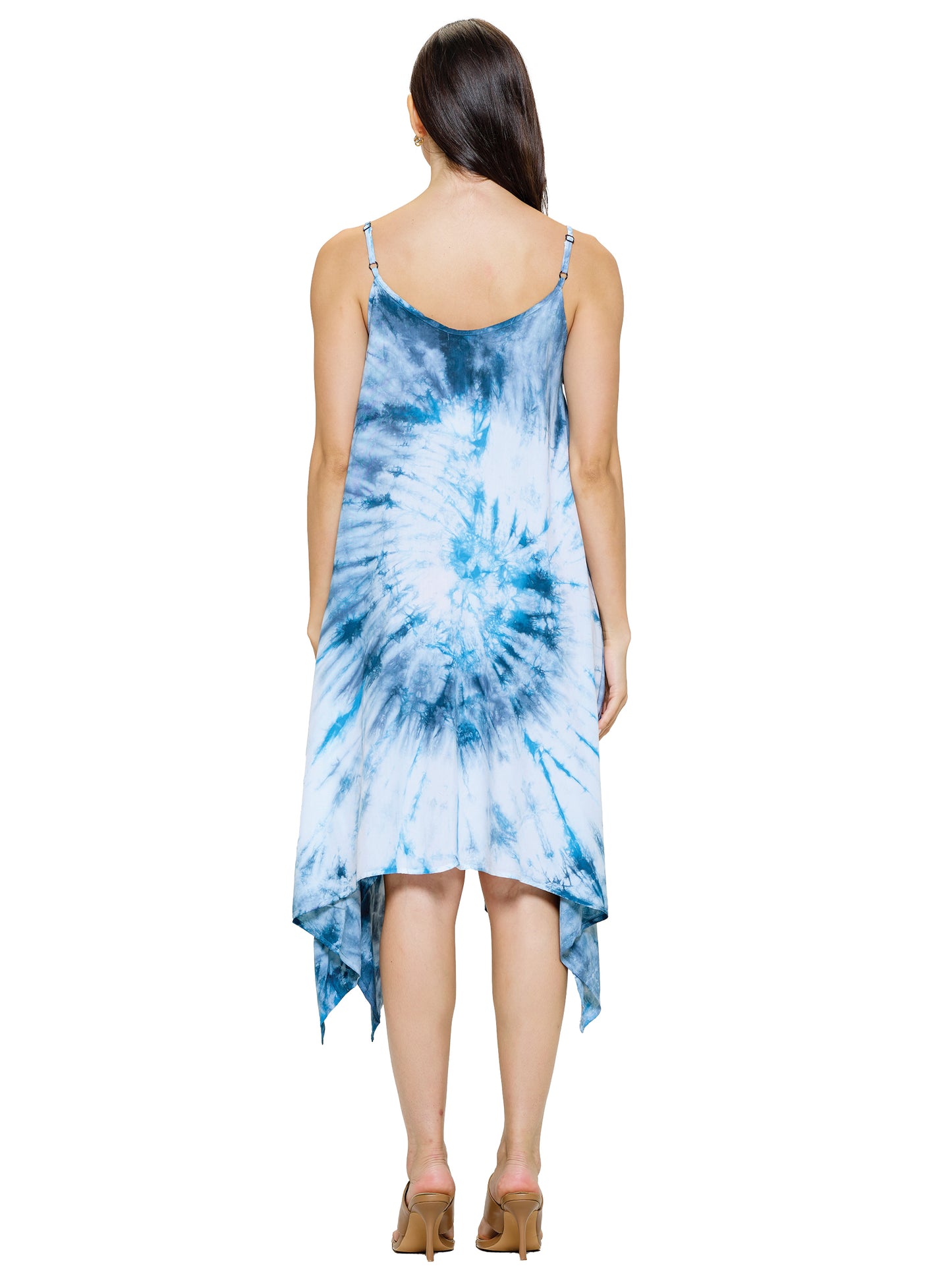 Midi Dress Spiral Tie Dye