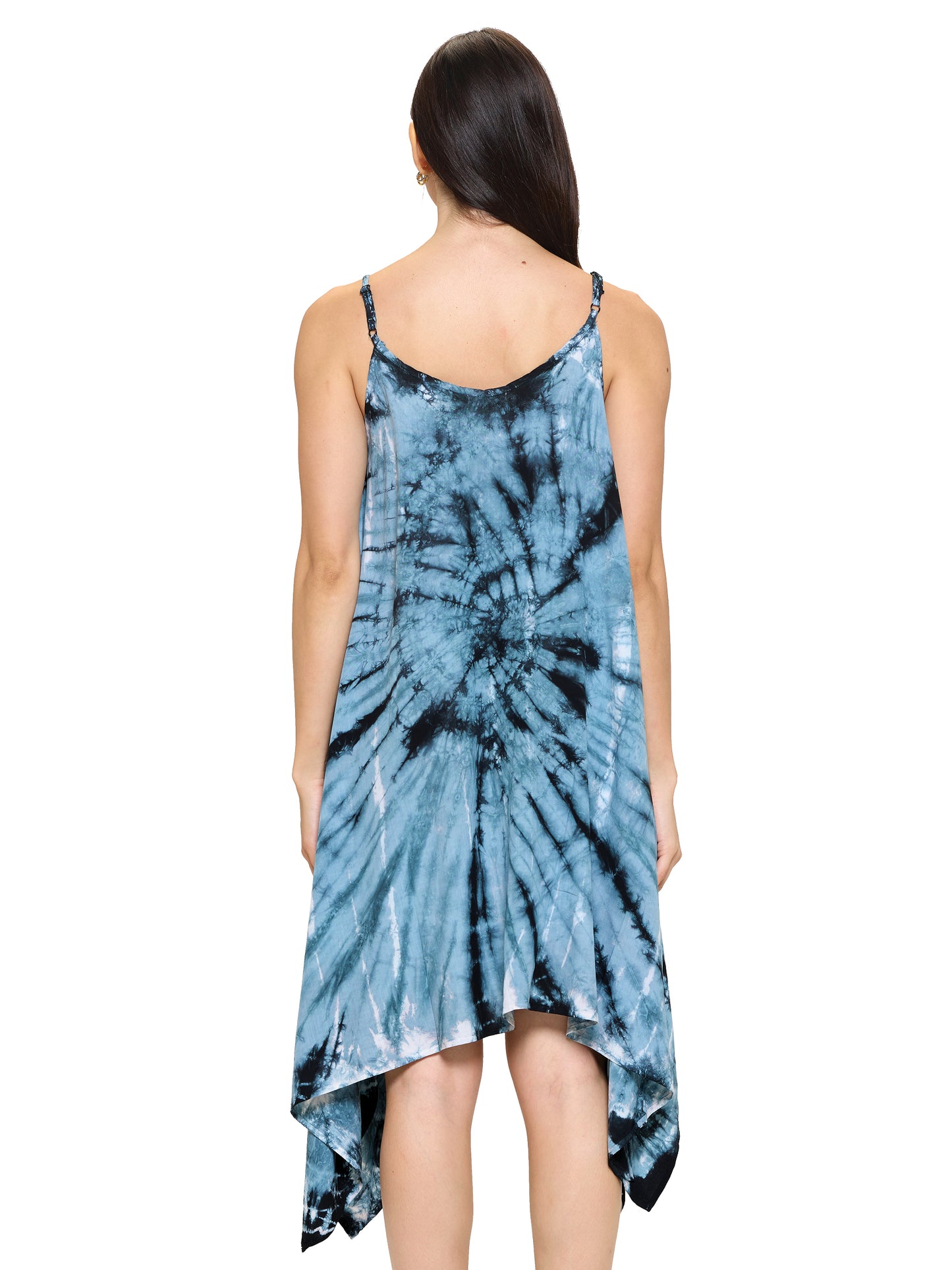 Midi Dress Spiral Tie Dye