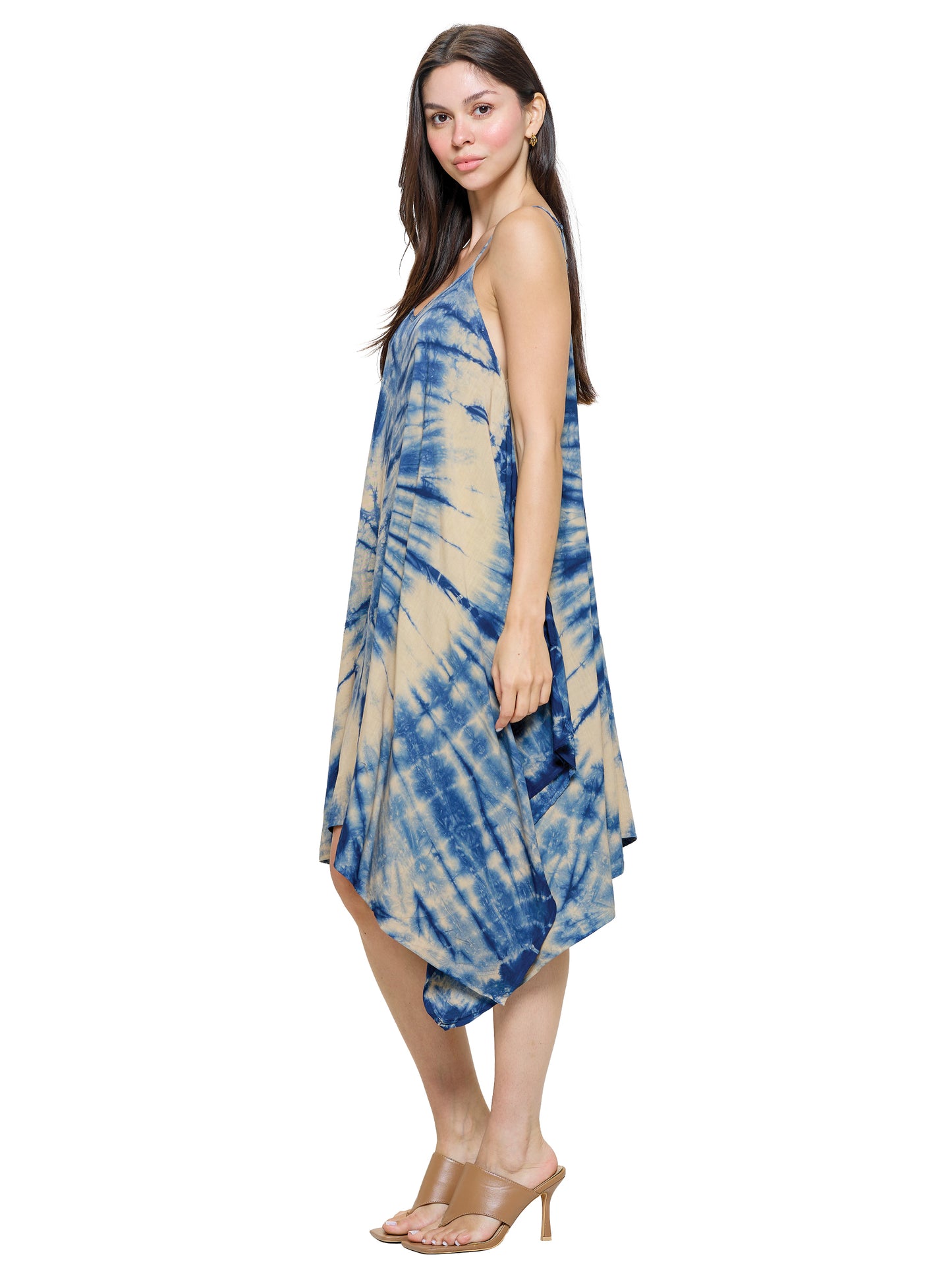 Midi Dress Spiral Tie Dye