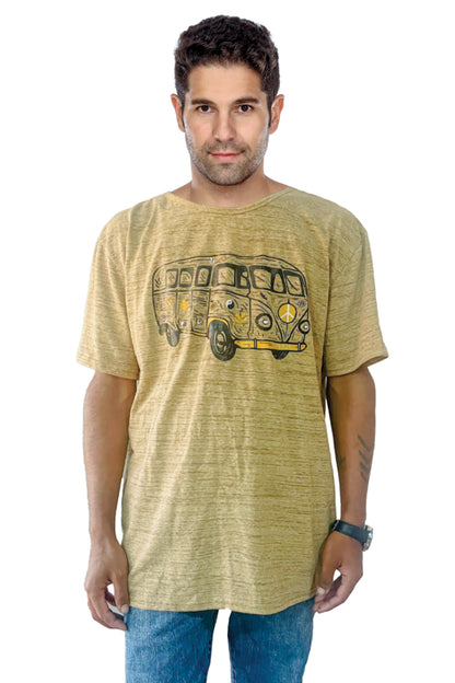 Men's T Shirt Van Life Print Boho