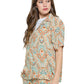 Button up Blouse Paisley Print Multi