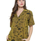 Button up Blouse Mushroom Print