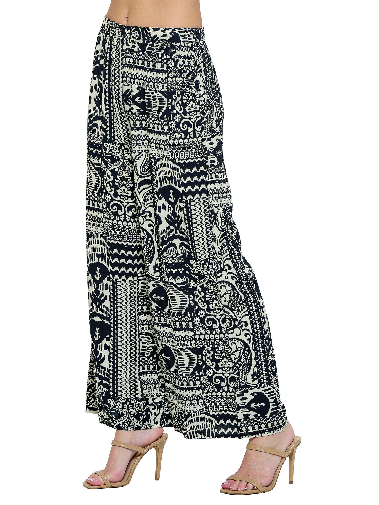 Pants Wide Leg Paisley Print