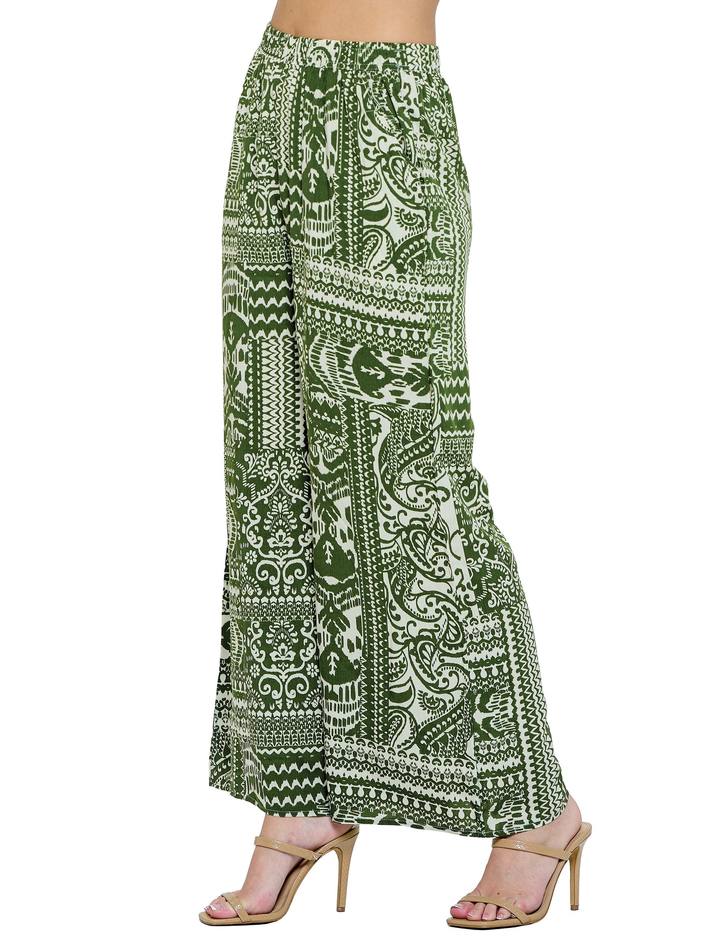 Pants Wide Leg Paisley Print