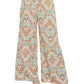 Pants Wide Leg Paisley Print Multicolor