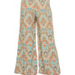 Pants Wide Leg Paisley Print Multicolor