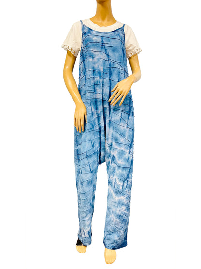 Jumpsuit Tie Dye Textured Fabric