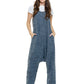 Jumpsuit Vintage Washed Textured Fabric