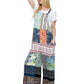 Overall Boho Jumpsuit Patchwork Floral Wide Leg