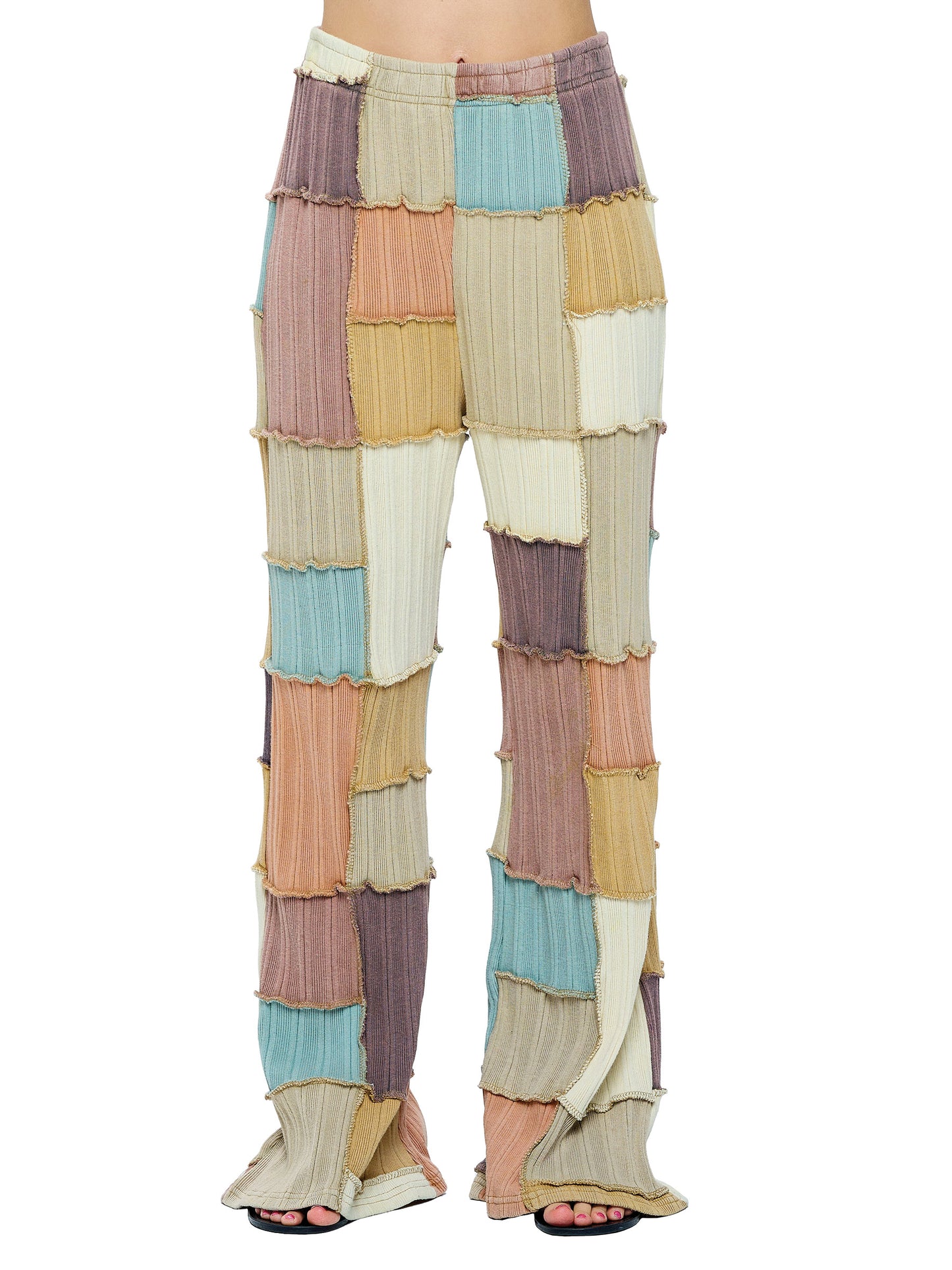 Pants Hippie Patchwork Multicolored Stitching