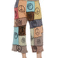 Pants Hippie Patchwork Multi Color Hand Printed Midi