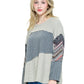 Pullover Top  Boho Patchwork Textured