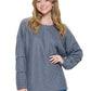 Pullover Casual Ribbed Loose Fit Boho