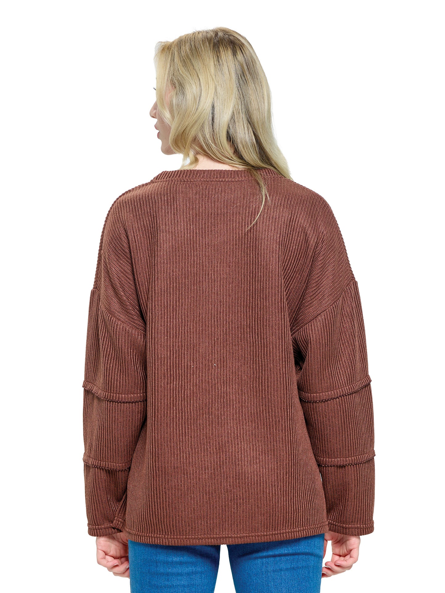 Pullover Casual Ribbed Loose Fit Boho