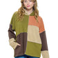 Hoodie Boho Colorblock Patchwork Stitching