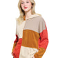 Hoodie Boho Colorblock Patchwork Stitching