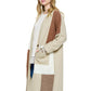 Long Cardigan Knit Colorblock Patchwork