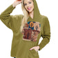 Hoodie Boho Patchwork Tree of Life Mushroom