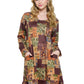 Dress Boho Floral Patchwork Print Pockets