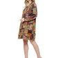 Dress Boho Floral Patchwork Print Pockets