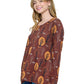 Pullover Top Loose Fit Tree of Life Forest