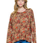 Pullover Top Loose Fit Mushroom Nature