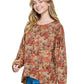 Pullover Top Loose Fit Mushroom Nature