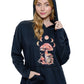 Hoodie Boho Mushroom Moon Print