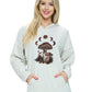 Hoodie Boho Mushroom Moon Print