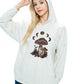 Hoodie Boho Mushroom Moon Print