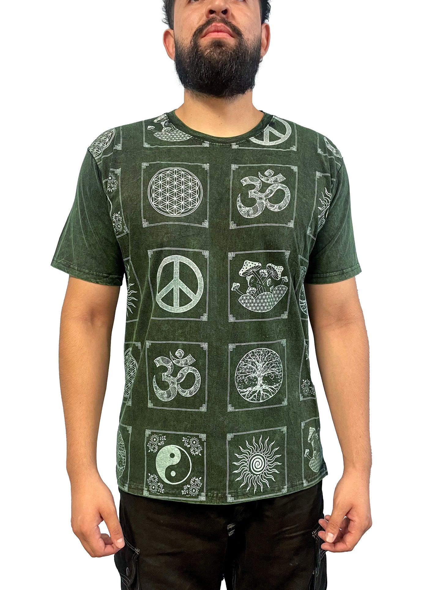 Men's T-shirt Block Symbols Printed