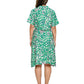 Dress Floral Boho Button Up Belted Dress