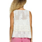 Boho Floral Knit Vest Button Up