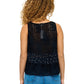 Boho Floral Knit Vest Button Up