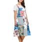 Overall Floral Patchwork  Dress