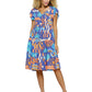 Boho Floral Ruffled Dress