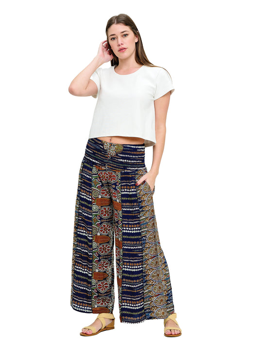 Pants Loose Fit Floral Pattern