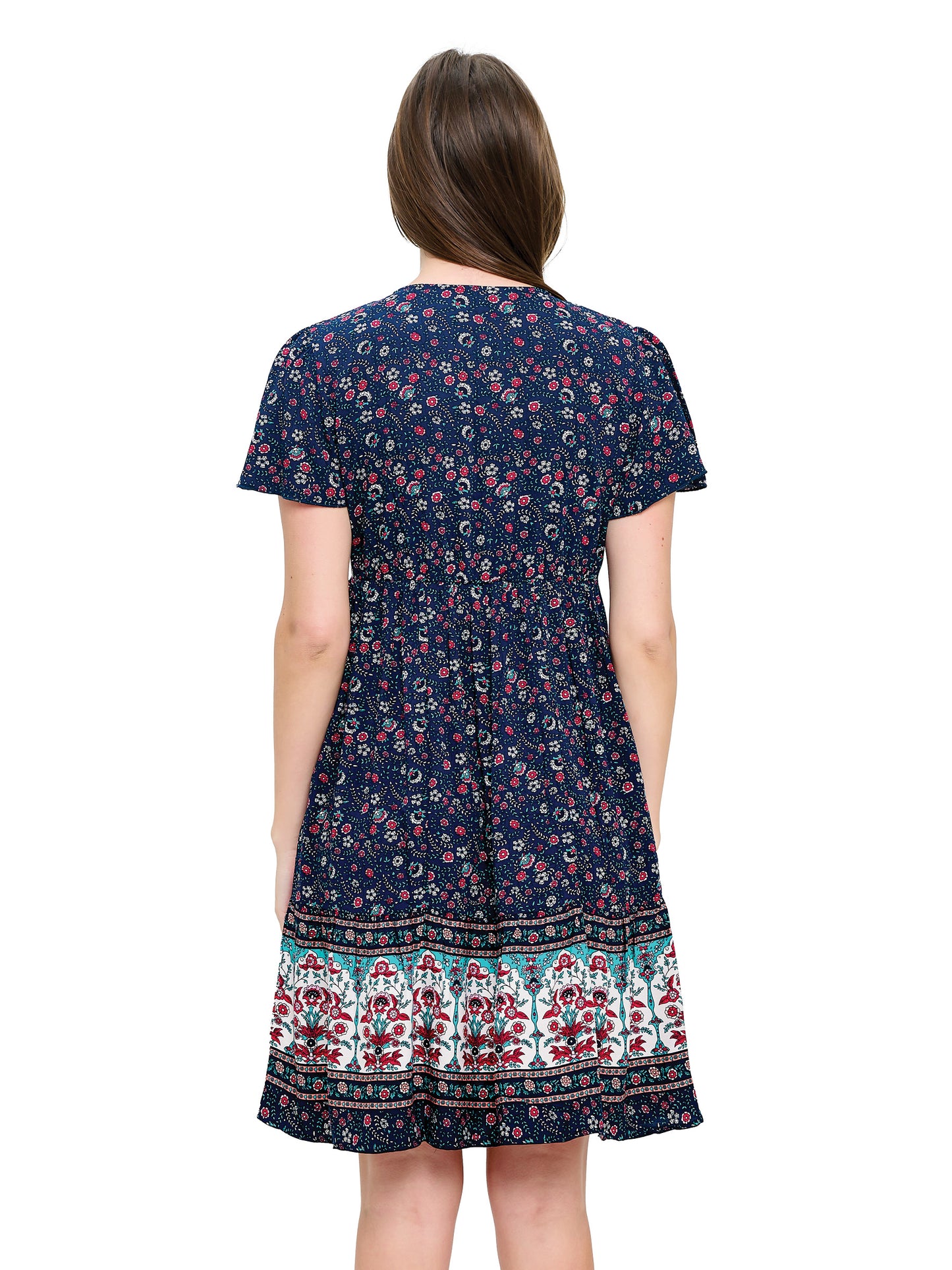 Dress Floral Pattern With Pockets