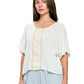 Boho Top Loose Fit Lace Detail