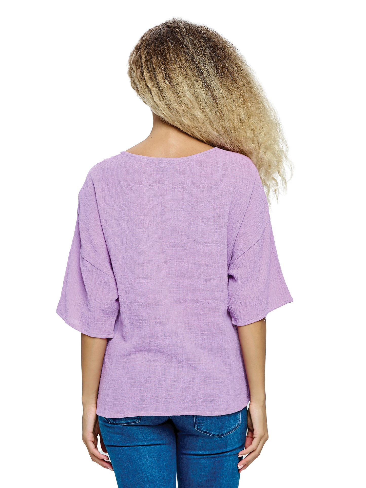 Boho Top Crinkle Loose Fit