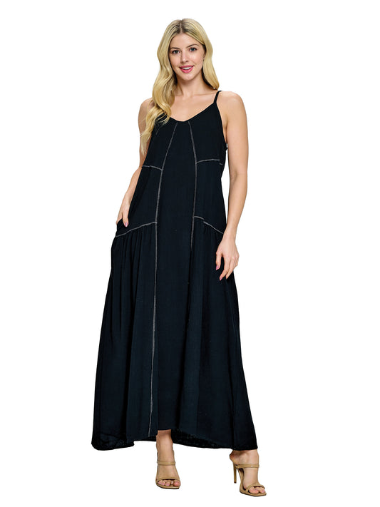 Natural Boho Maxi Dress Patchwork