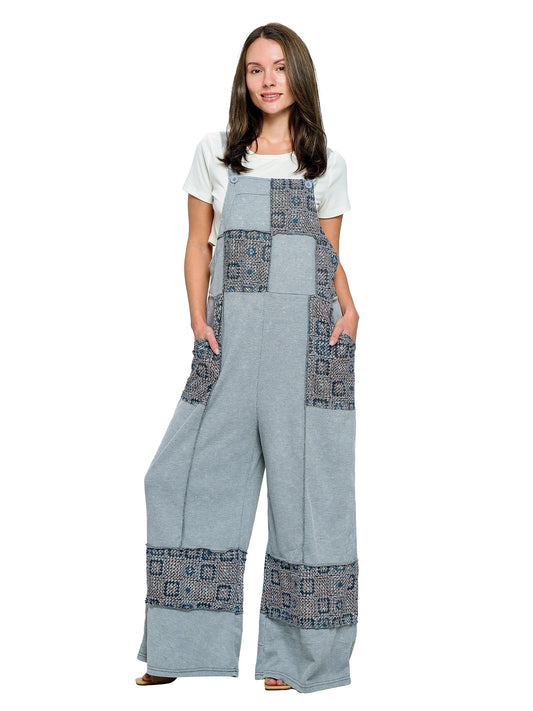 Overall Patchwork Waffle Knit