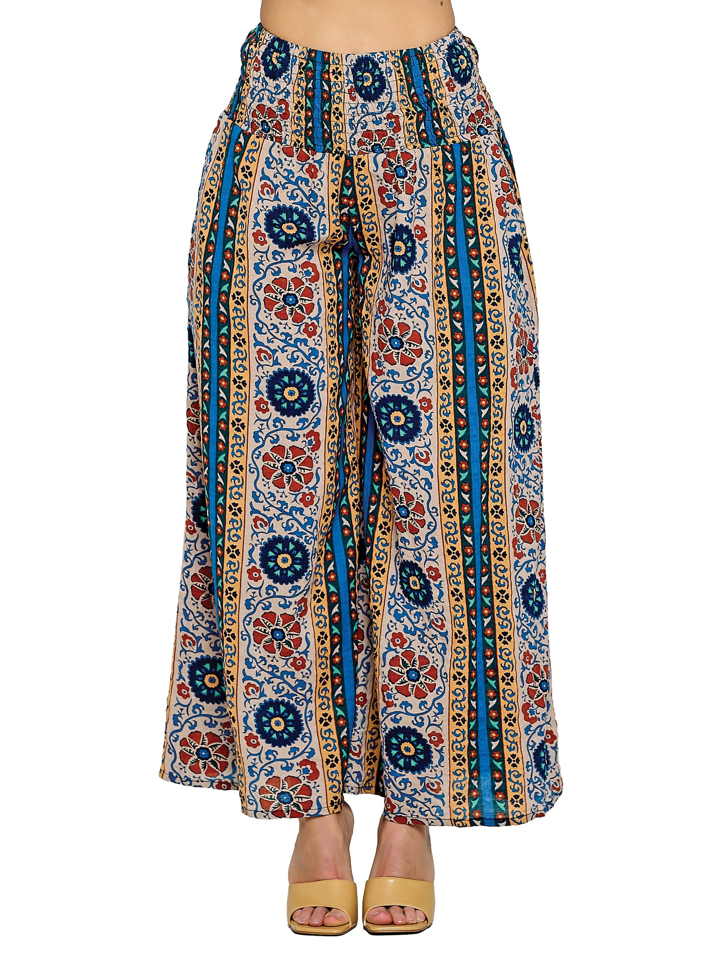 Pants Loose Fit Floral Pattern