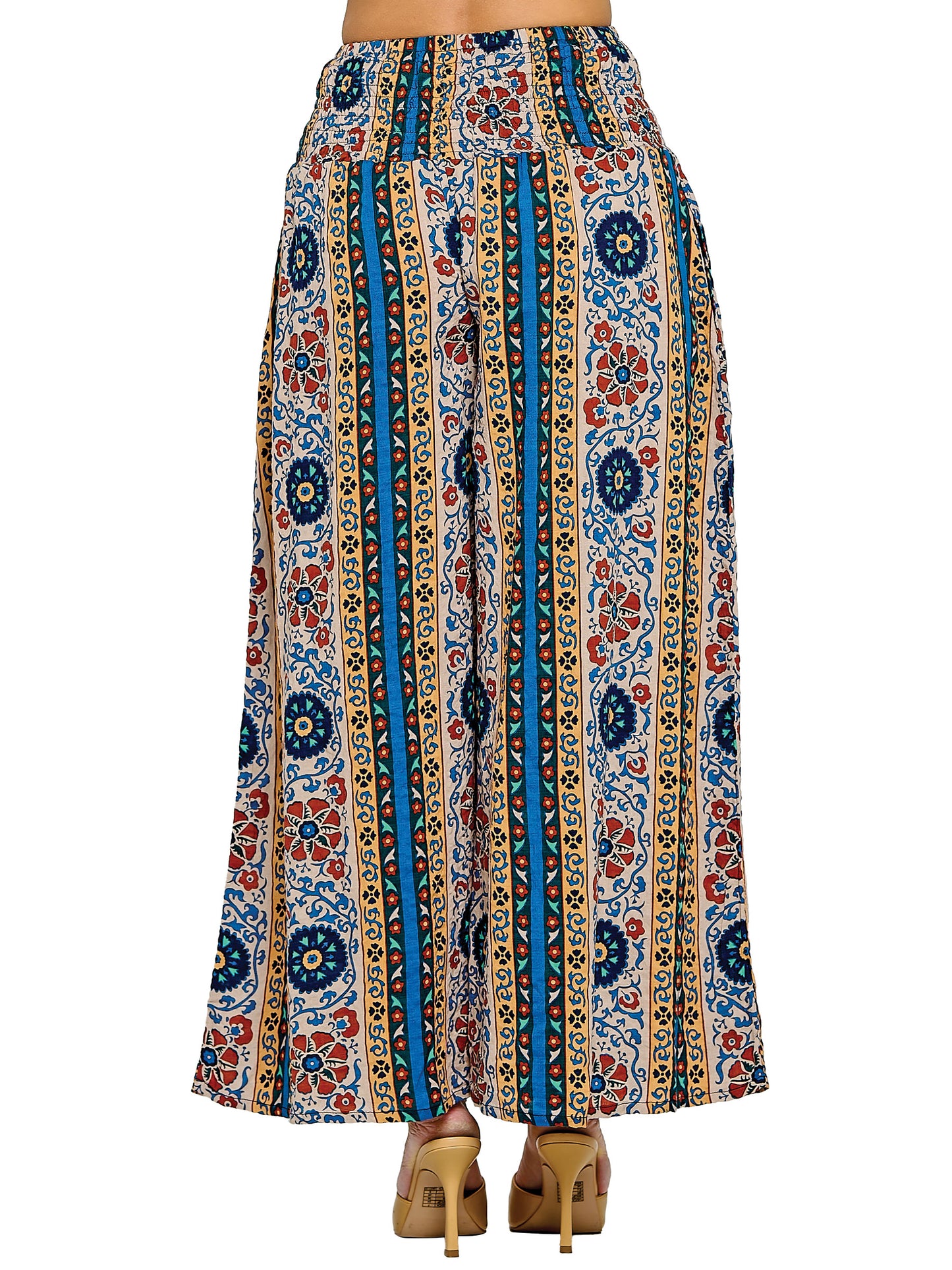 Pants Loose Fit Floral Pattern